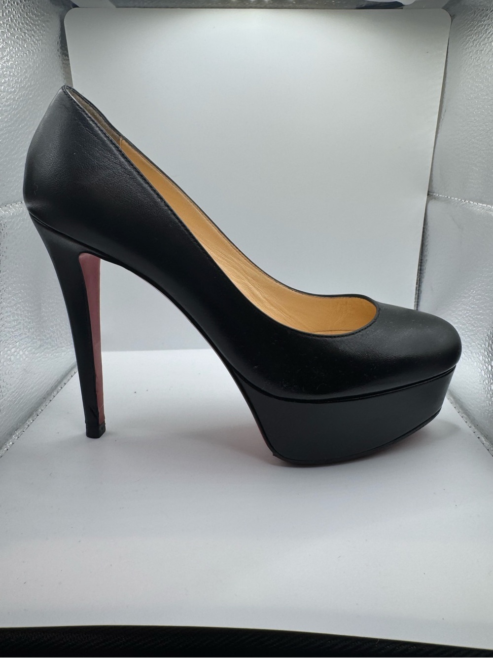 Christian Louboutin Black Platform Stiletto with Signature Red Sole